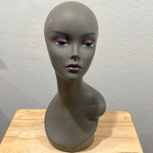 [19] Mannequin Head Plastic Display for Wigs Hats Sunglasses Jewelry